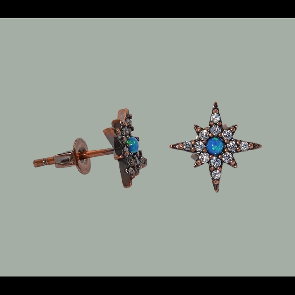 taylor swift opal eyes blue earrings jewelry ring - Picture 8 of 16